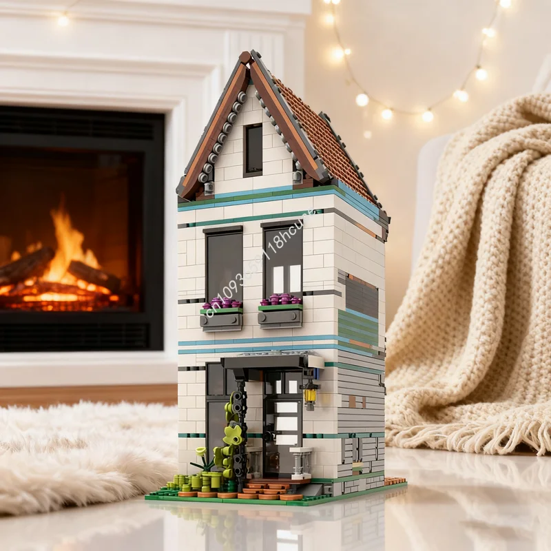 2143pcs MOC Kapper Modulair Model Bouwstenen Speelgoed Bouw Creatief Kerstcadeau Idee Onderwijs Baksteen Verjaardag