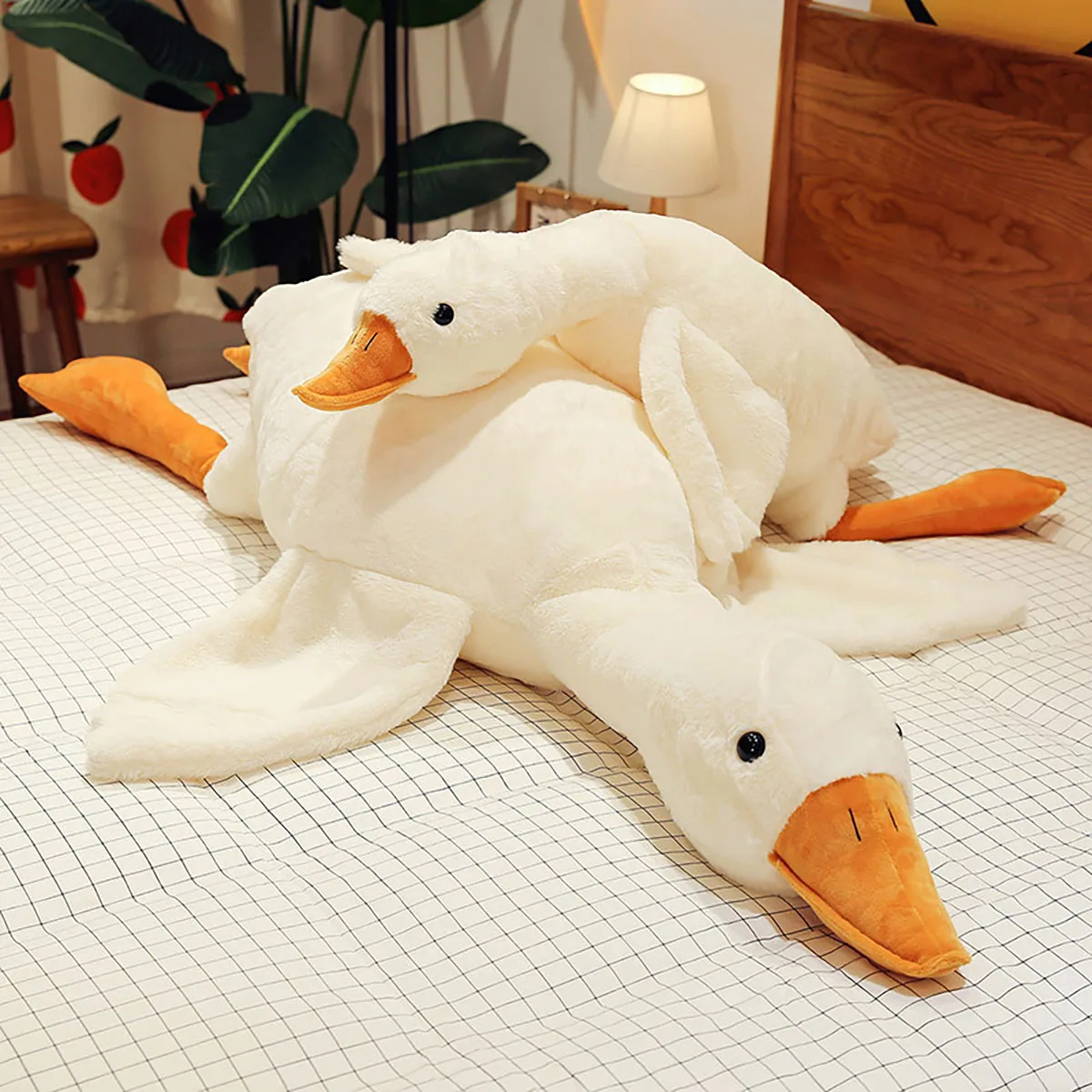 50/130CM Hot Goose Plush Stuffed Soft Duck Sleeping Pillow Sofa Cushion Kids Girlfriend Birthday Gift