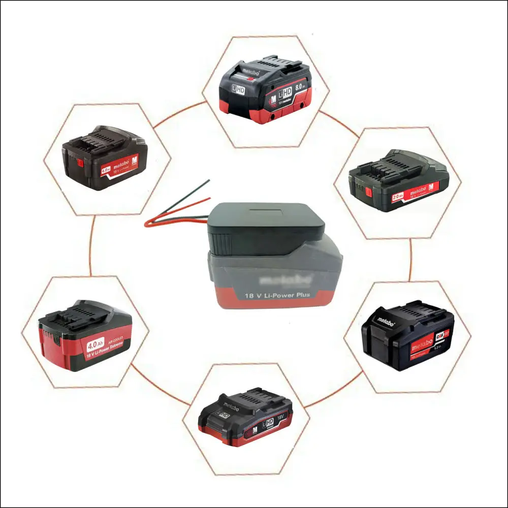 Diy Power Wheels Adapter For Metabo 18V Lithium Battery Converter Docking Station Connector Output Power Mount Supply Tool