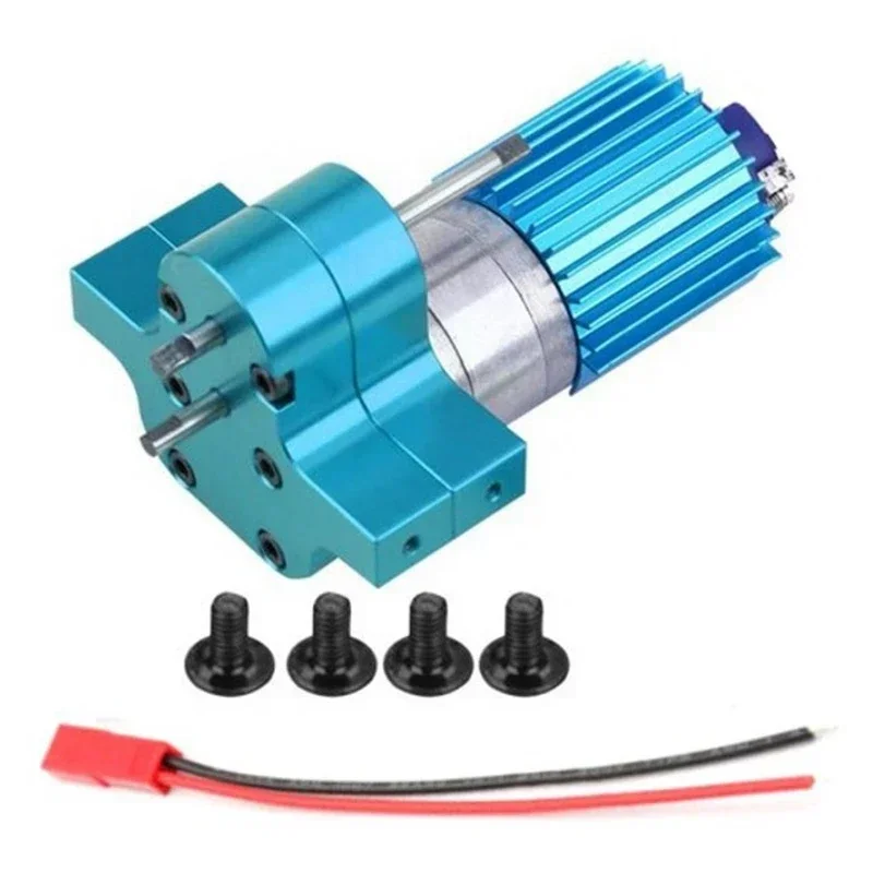 

Speed Change Gear Box Metal Gearbox with 370 Brush Motor Anodizing Treatment for Heatsink and Mount Base for WPL 1633 RC Car