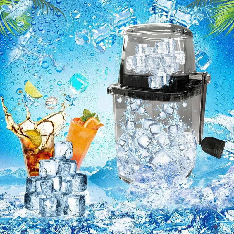 Household Manual Ice Crusher Transparent Multi-Purpose Hand Shaved Ice Machine, Shaved Ice Machine