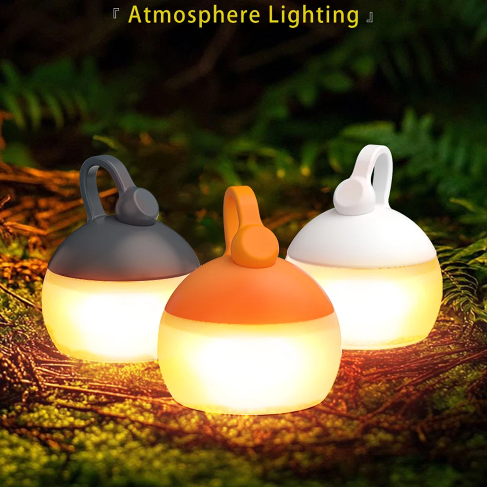 Super Mini Retro Camping Lantern USB Rechargeable Haning Hook Night Light Battery Powered Tent Table Light For Camping Hiking