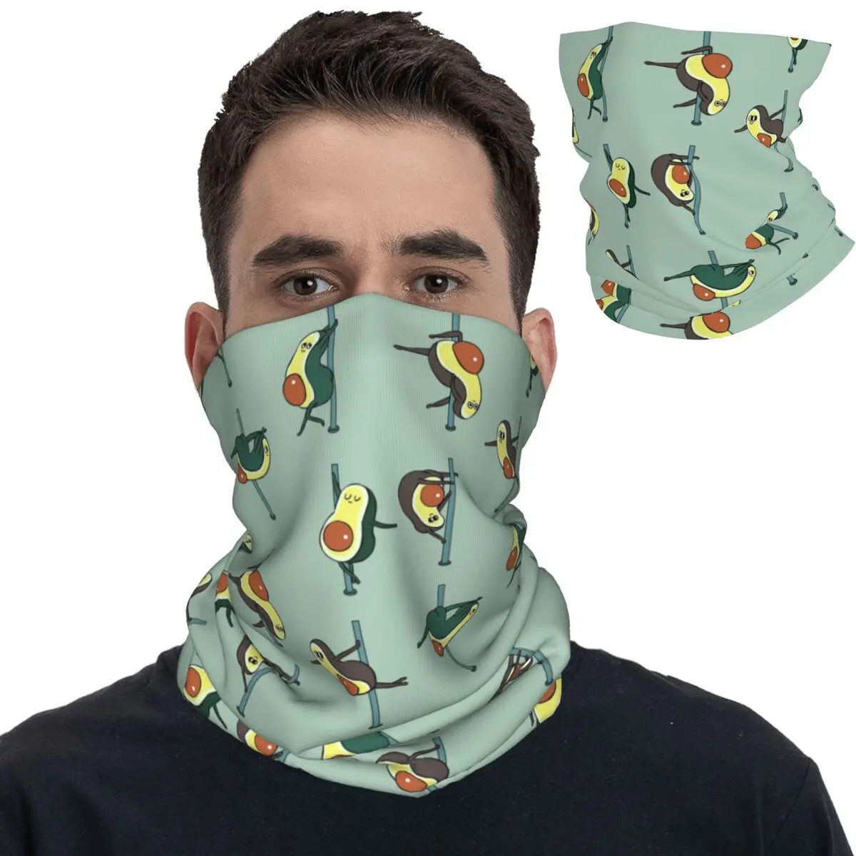 

Avocados Pole Dancing Club Bandana Neck Cover Printed Balaclavas Wrap Scarf Multifunctional Headband Fishing Unisex Adult Winter