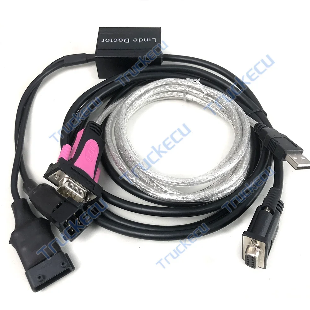 Cable de diagnóstico para programación de camiones Linde, carretillas elevadoras y montacargas, con conector de 4 y 6 pines.