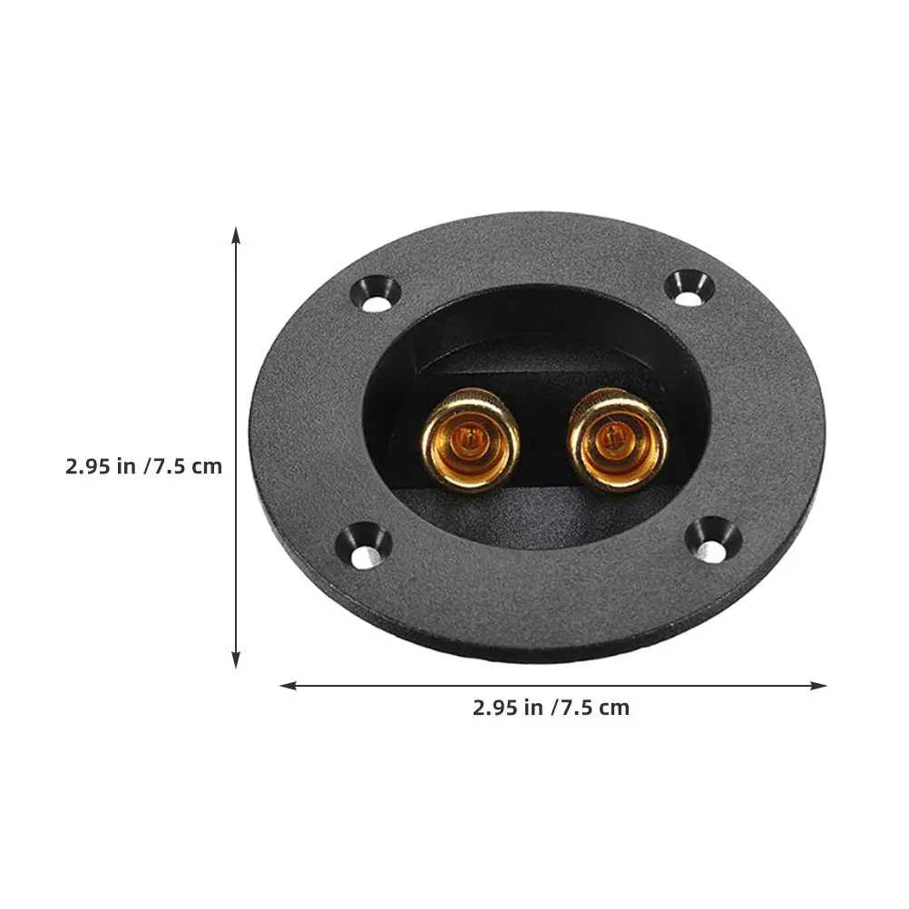 8Pcs Speaker Terminal Plate Round Binding Post Cup with Pure Copper Posts for DIY Audio Upgrade Subwoofer Wiring