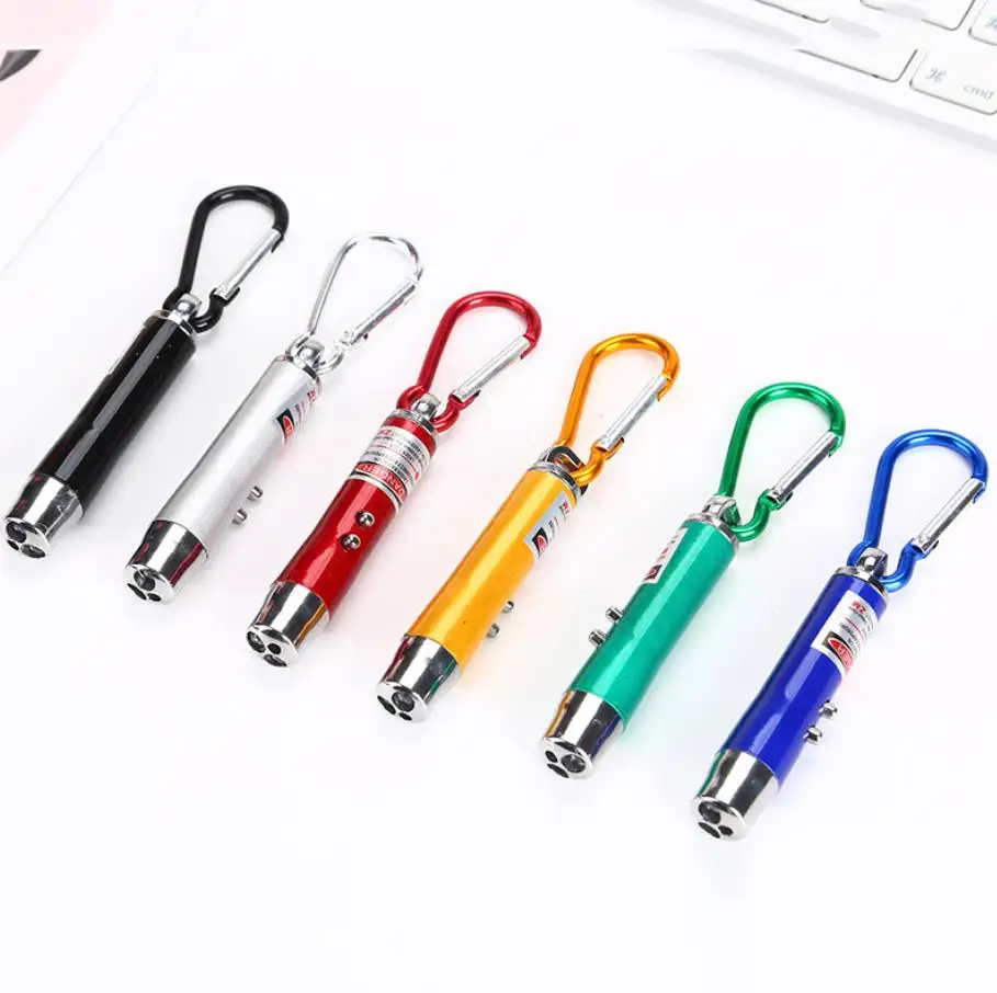 Led Laser Light Laser Pointers Pointer Mini 3In1 Key Chain Flashlights Torch Flashlight Money Detector Light 6 Colors ni171