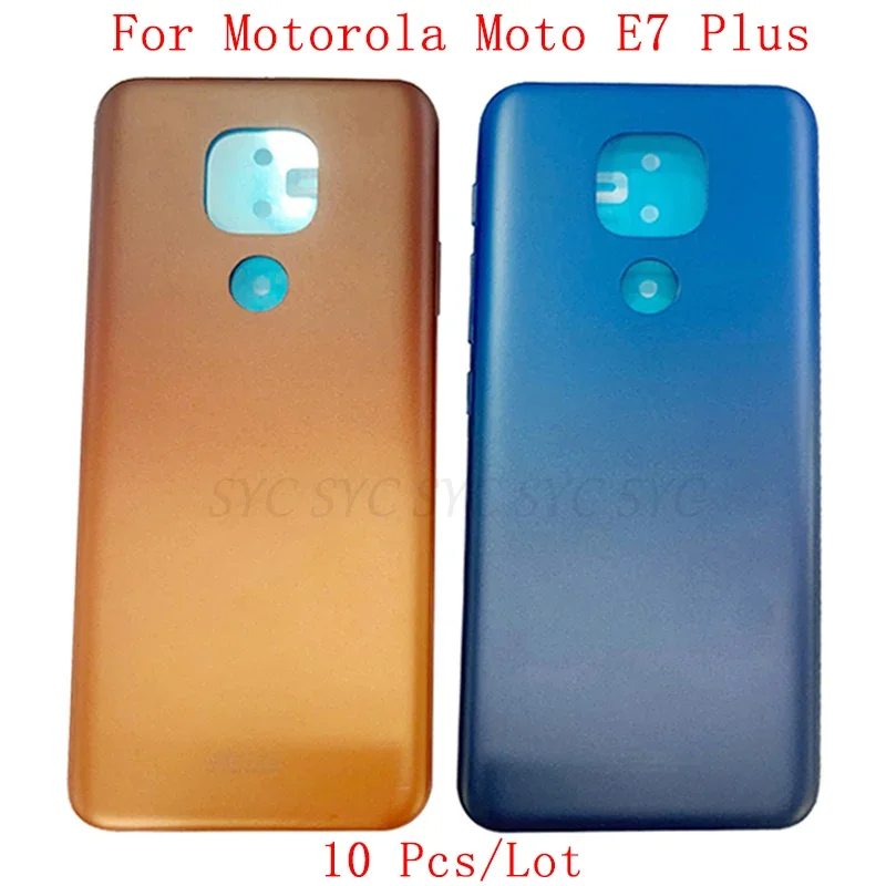 

10 шт./партия, задняя крышка батарейного отсека для Motorola Moto E7 Plus, задняя крышка, запасные части