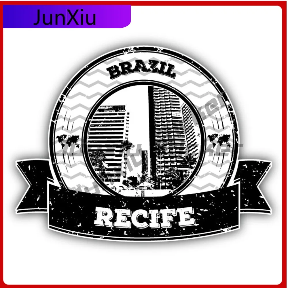

Recife Brazil Creative Sticker Stamp Travel Car Decal Bumper Stickers For Motocross Cute Style Motorcycle Use Waterproof Viny