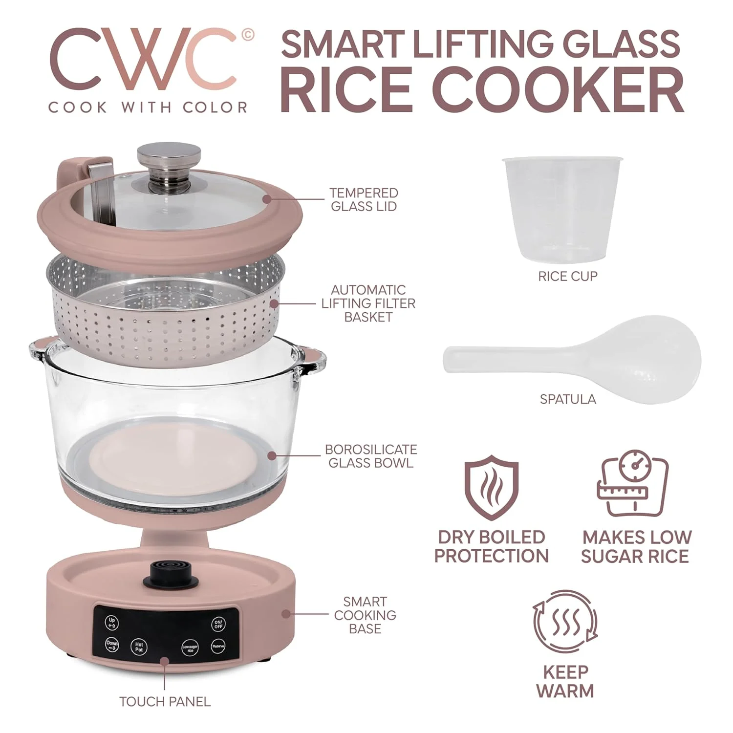 Glass-Bowl Rice Cooker & Steamer — product detail 4
