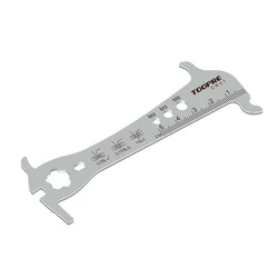 6 In 1 Mountain Bike Chain Measuring Ruler 8/9/10/11/12 Speed Bicycle Chain Abrasion Checker Chain Gauge Caliper Test Tool