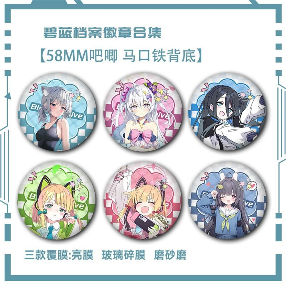 Game Blue Archive The Animation Okusora Ayane Nonomi Kuromi Serika Cosplay Badge Pin SPTE Tinplate Brooch Accessories Prop Gift