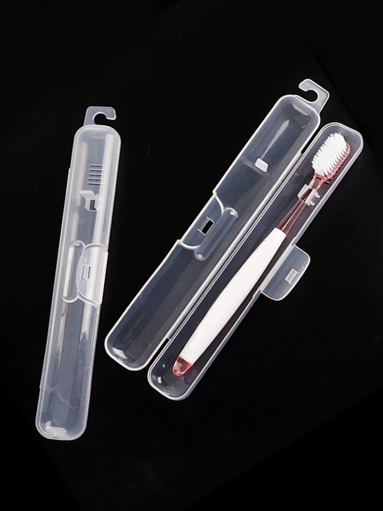 Transparent Toothbrush Storage Box Bathroom Supplies Plastic  Travel Portable Toothbrush Holdex Durable Practical Container