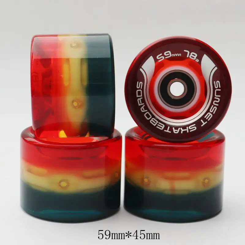

Professional Four-wheel Skate Wheels Flashing Wheels Double Board Wheels Luminous Wheels High-speed Wheels 60*45mm Wheels