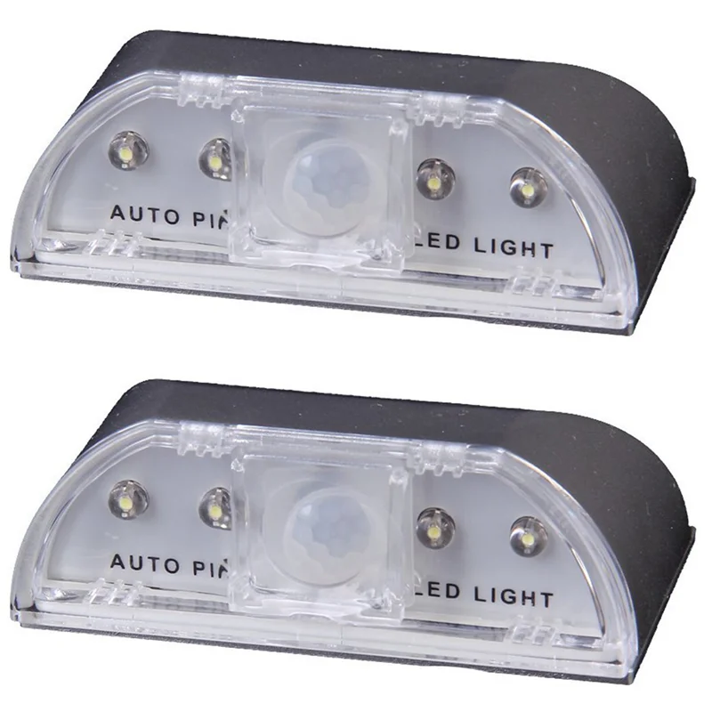 

B23B 2X 4 Led Auto Pir Infrared Wireless Door Keyhole Motion Sensor Light Lamp