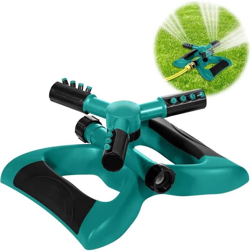 Large area garden sprinkler, 360 ° rotating lawn sprinkler, irrigation grass water sprayer system