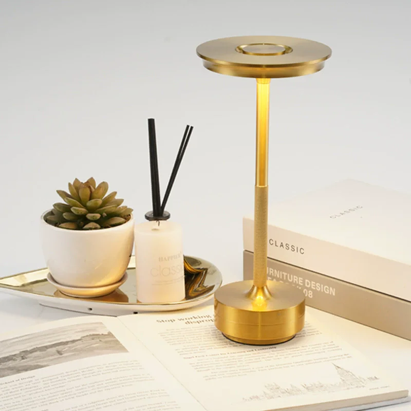 

Touch Sensor Rechargable 5V USB Aluminum Table Lamps For Bar Restaurant Hotel Room Decor Reading Desktop Light LED Beside lamp