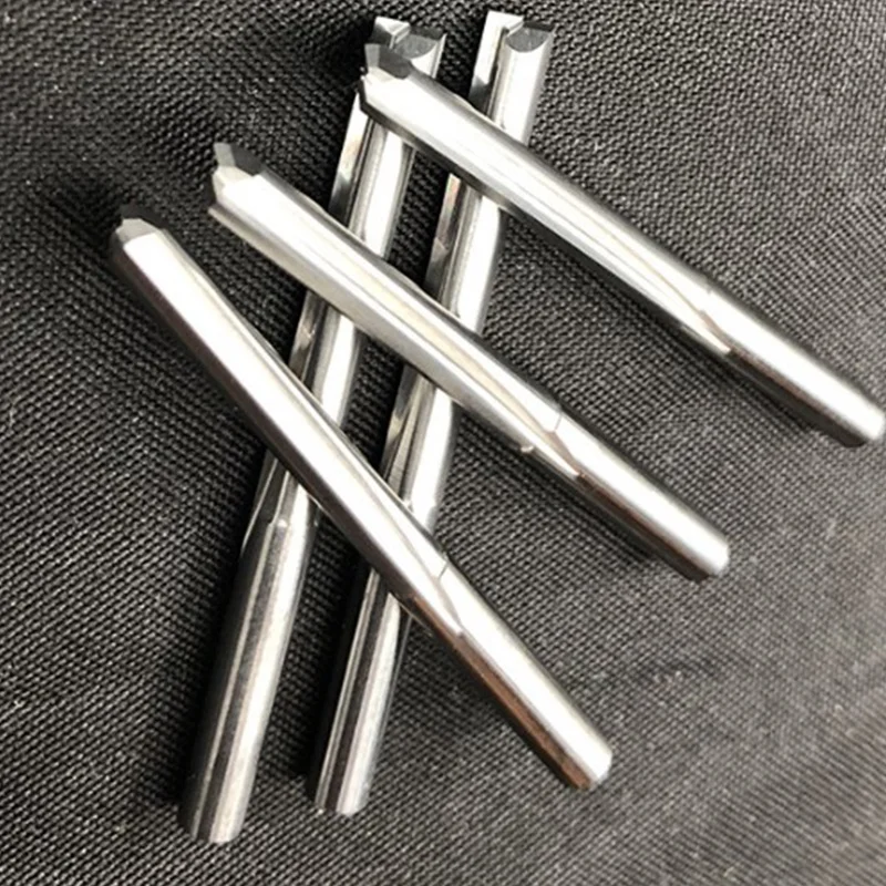 5PCS Two Flutes Spiral Carbide Mill Tool Cutters for CNC Router, Compression Wood End Mill Cutter Bits, 3.175X17mm