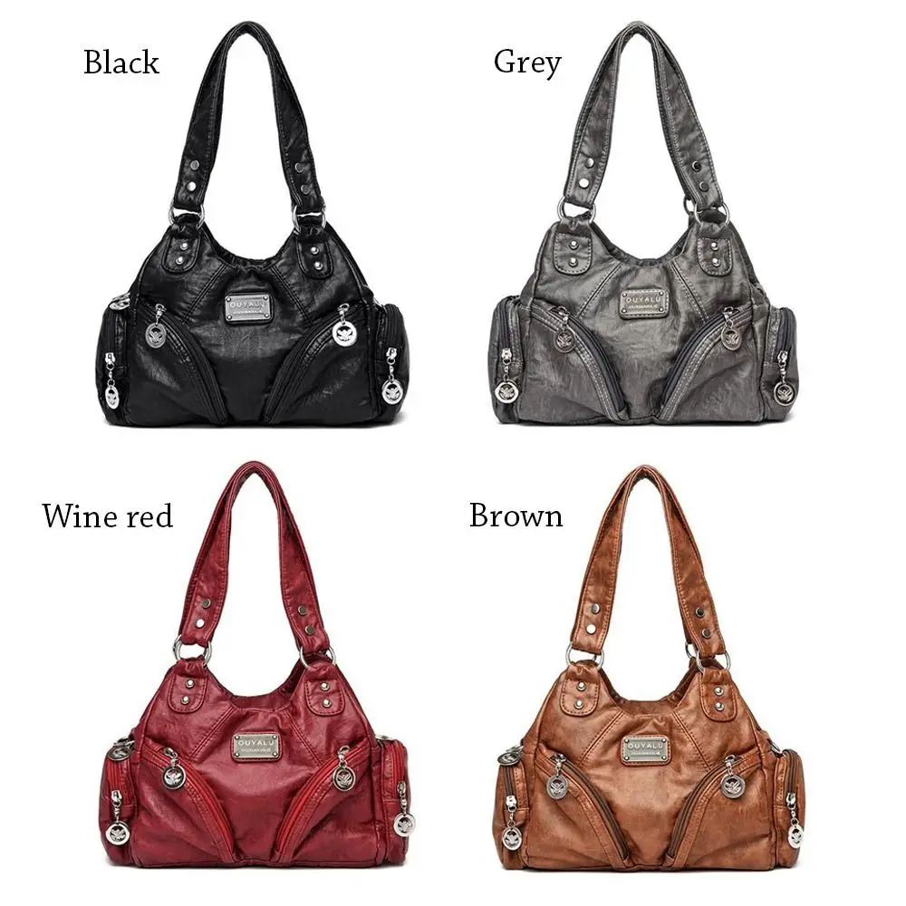 Luxury Vintage Women Shoulder Bag Designer Trend Handbags Soft Leather Top-handle Crossbody Bags Exquisite Messenger Bag