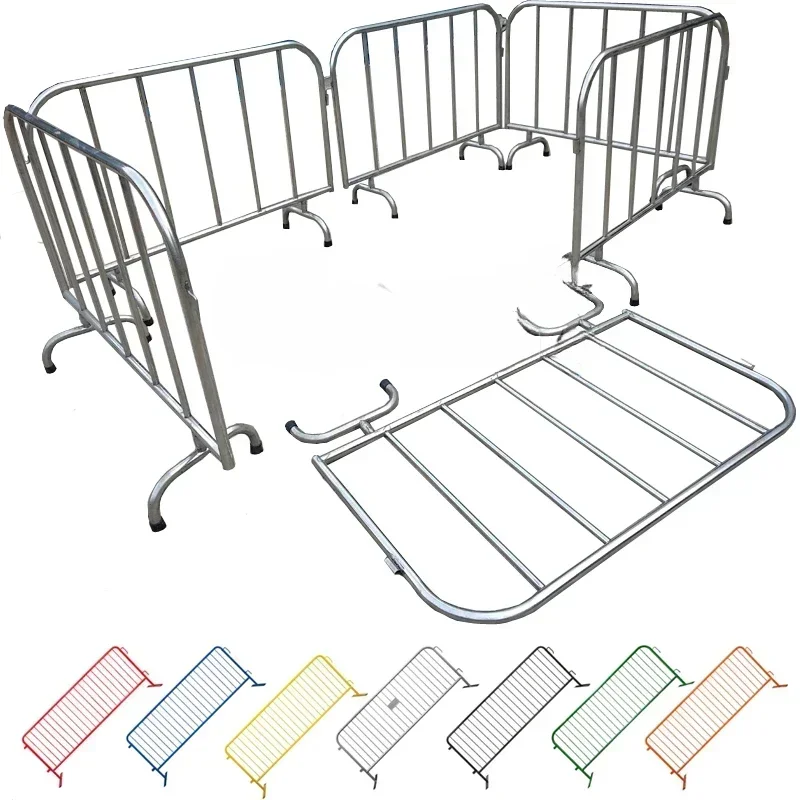 

-Adjustable Feet Steel Metal Crowd Control Barricade Barrier