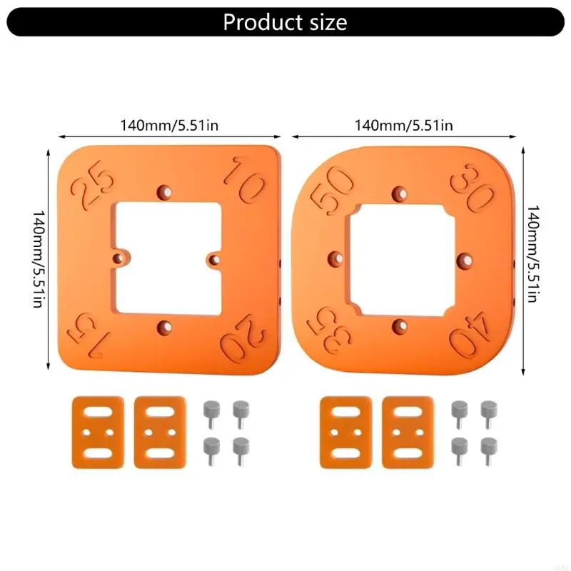 A0KE 2PCS RADIUS JIG CUTTING Template Router Woodworking Router