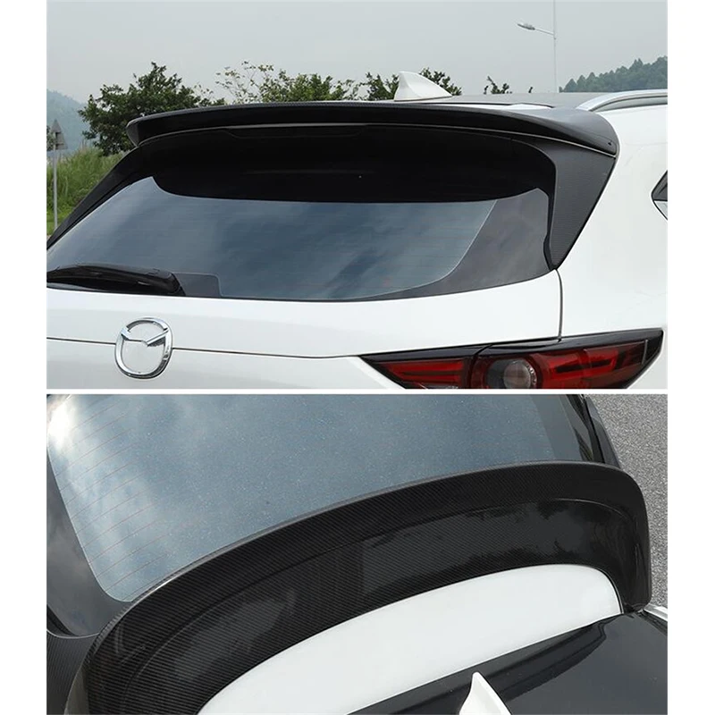 For Real Carbon Fiber Roof Accessories Spoiler Mazda CX-5 Car Trunk  Rear Diffuser Tail Wing 2017 2018 2019 2020 2021 Year