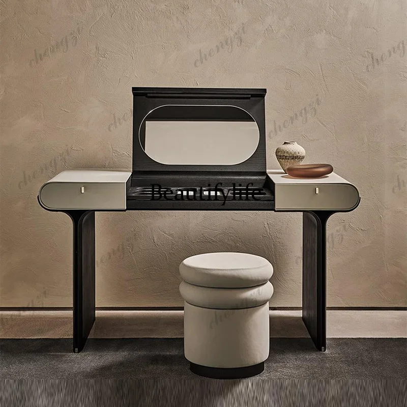 A5203 Italian minimalist dresser modern minimalist designer master bedroom high-end high-end leather art makeup table customizat