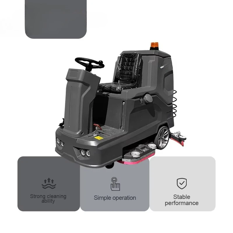 Hot Selling 200Ah Battery Pure Electric Floor Scrubber Industrial Ride on Scrubber