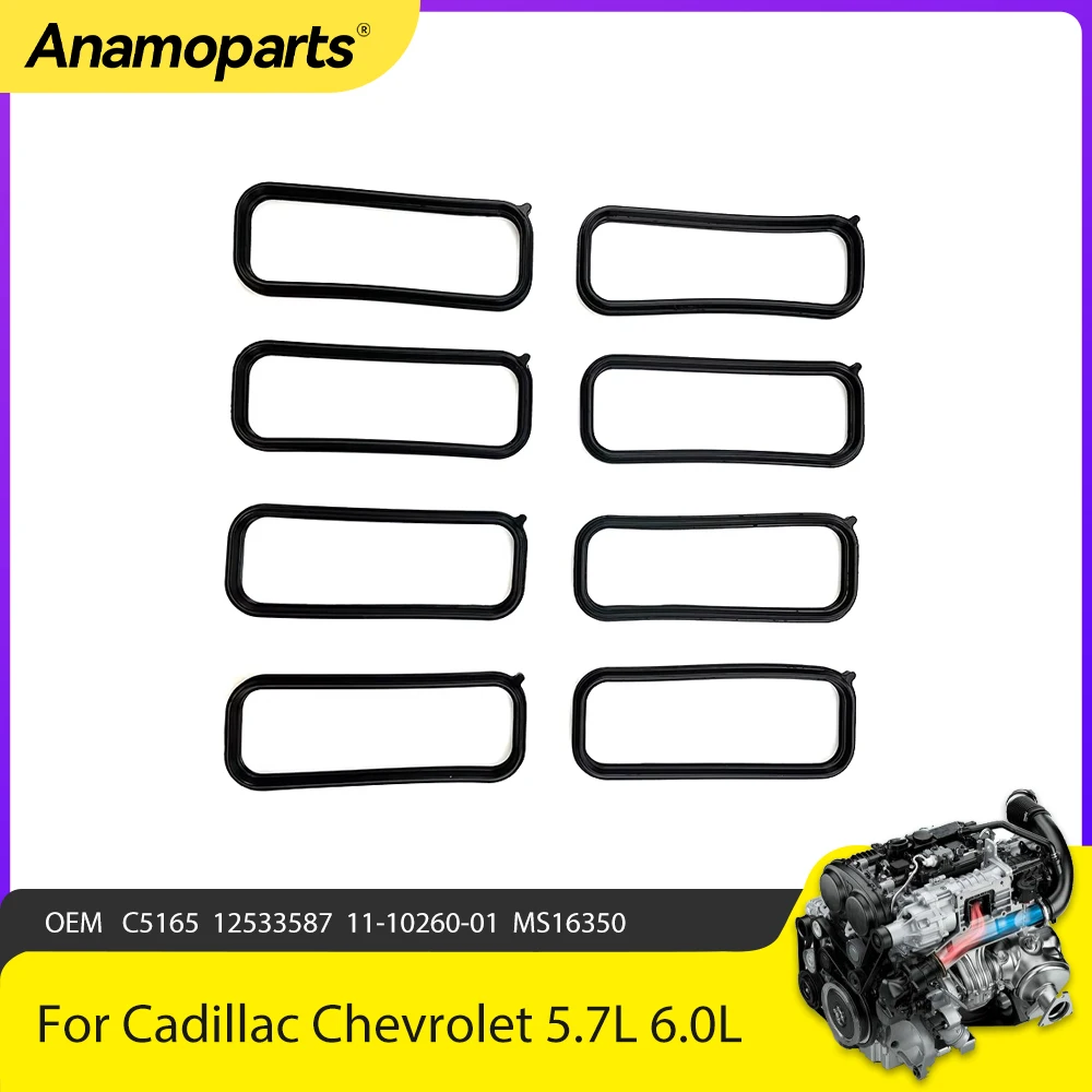 Engine Parts Intake Manifold Gaskets Set Fit 5.7 6.0 For Cadillac Chevrolet Pontiac LS1 LS6 5.7L 6.0L Gas Car-Only 97-05 C5165