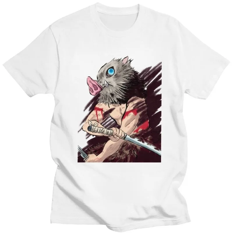 

Riman cartoon Ghost Destroyer Blade Mouth Pure Cotton Men's Loose and Comfortable Summer T-Shirt Short Sleeve Shirt