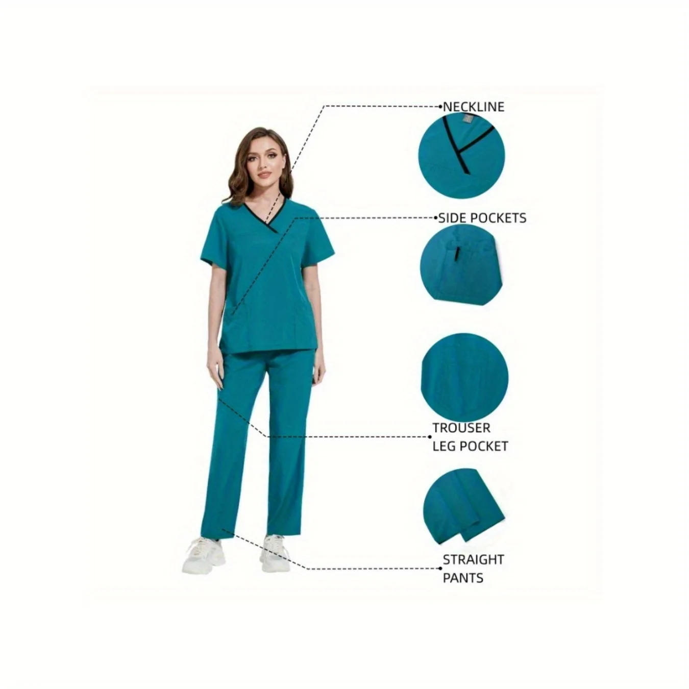 Ensemble de gommages de travail, uniforme de gommage, haut + pantalon, vêtements de travail, costumes de chirurgie, uniformes de SPA de beauté, 2 pièces
