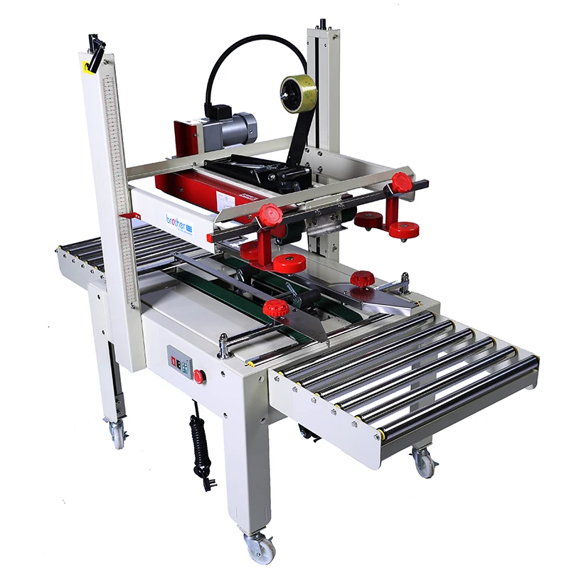 Semi Automatic Case Top Bottom Carton Tape Sealer Box Taping Sealing Machine FXJ6050