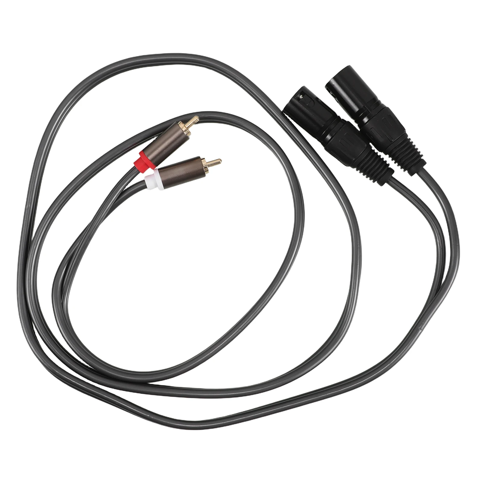 

2 Rca Audio Cable Microphone Adapter Equipment Splitter Amplifier Cord Dual Card