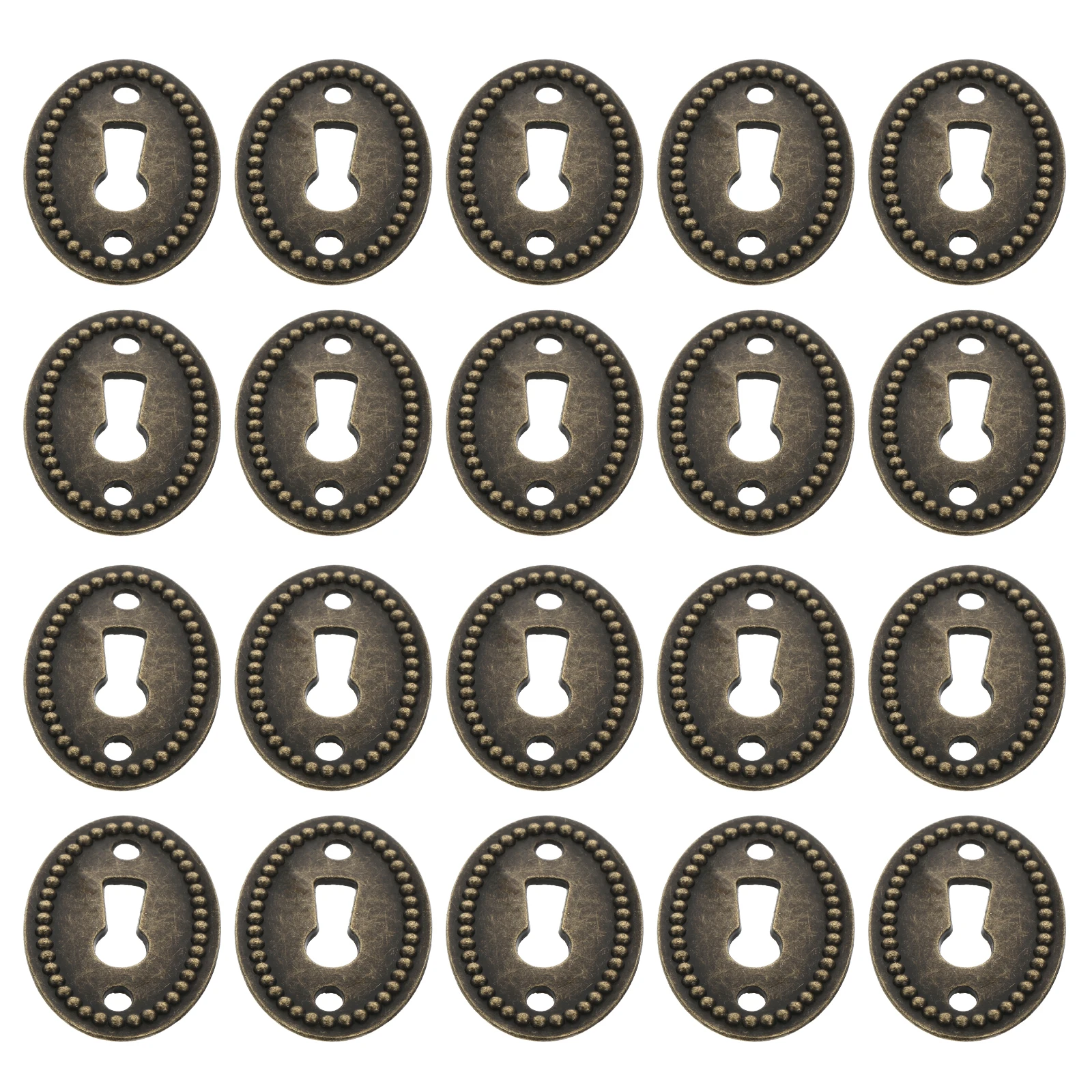 Vintage Brass Keyhole Cover Oval Escutcheon Plate Insert Door Drawer Protector Decorative Furniture Hardware Ornament Trim