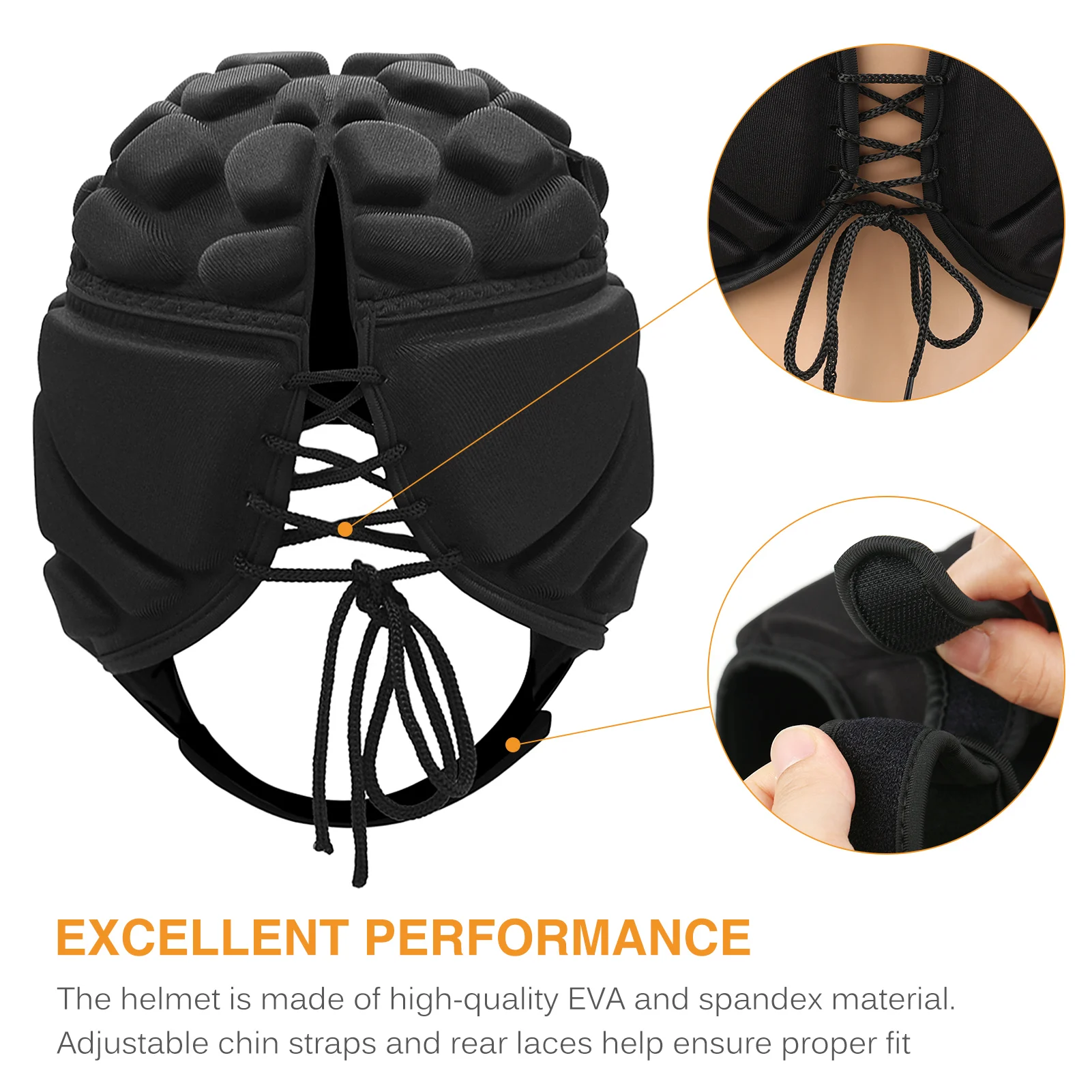 خوذة حارس مرمى قابلة للتعديل مع حارس رأس ، رياضة ، كرة قدم ، كرة قدم ، رجبي ، حارس مرمى #3