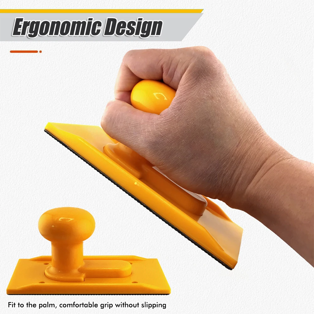 

Yellow Safety Push Block for Woodworking, Comfortable Grip Carpenter Push Handle