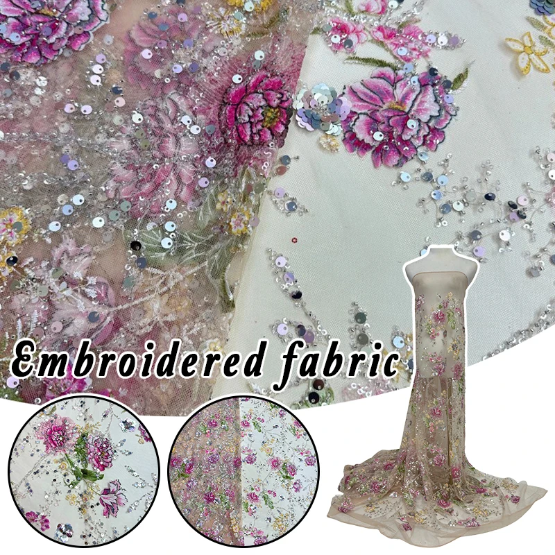 

120x90 см африканский нигерийский тюль, сетчатая кружевная ткань, кружевная ткань с вышивкой и блестками, свадебное платье, праздничное платье, кружевная ткань с бисером