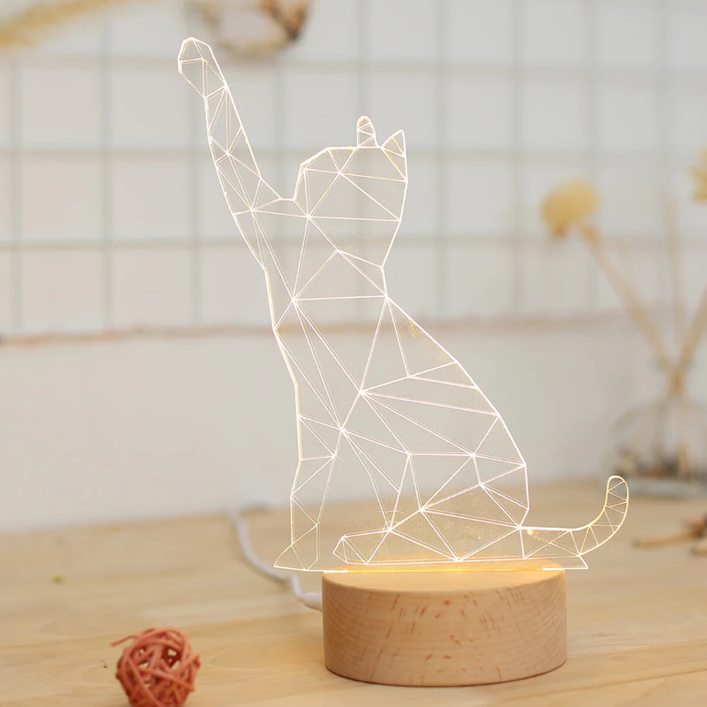 

3D Led Night Cat Design For Bedroom Kids Room Living Room Decor Lighting Gift Lamp 3D Table Lamp Home Decoration