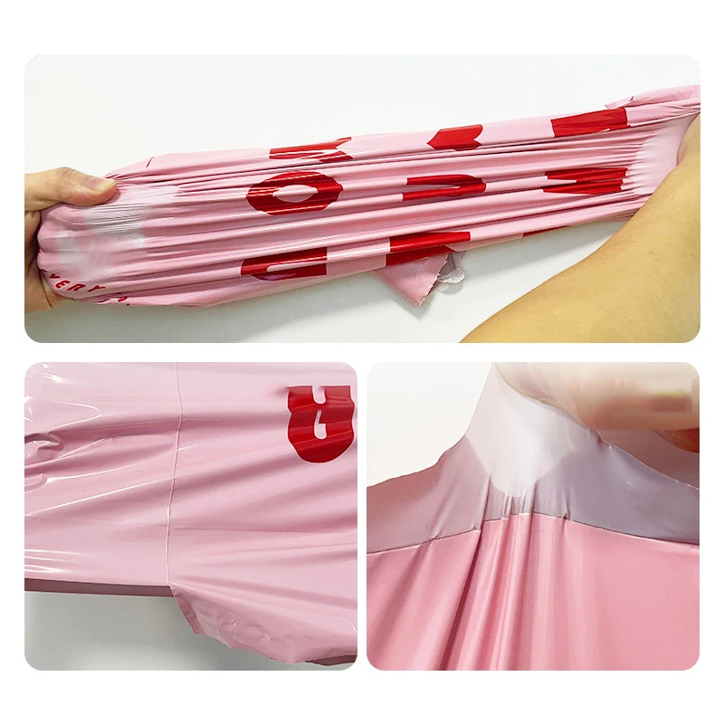 50Pcs THANK YOU Express Bag Pink Plastic Shipping Mailing Bags Self Seal Adhesive Courier Envelope Business Gift Packing Pouches