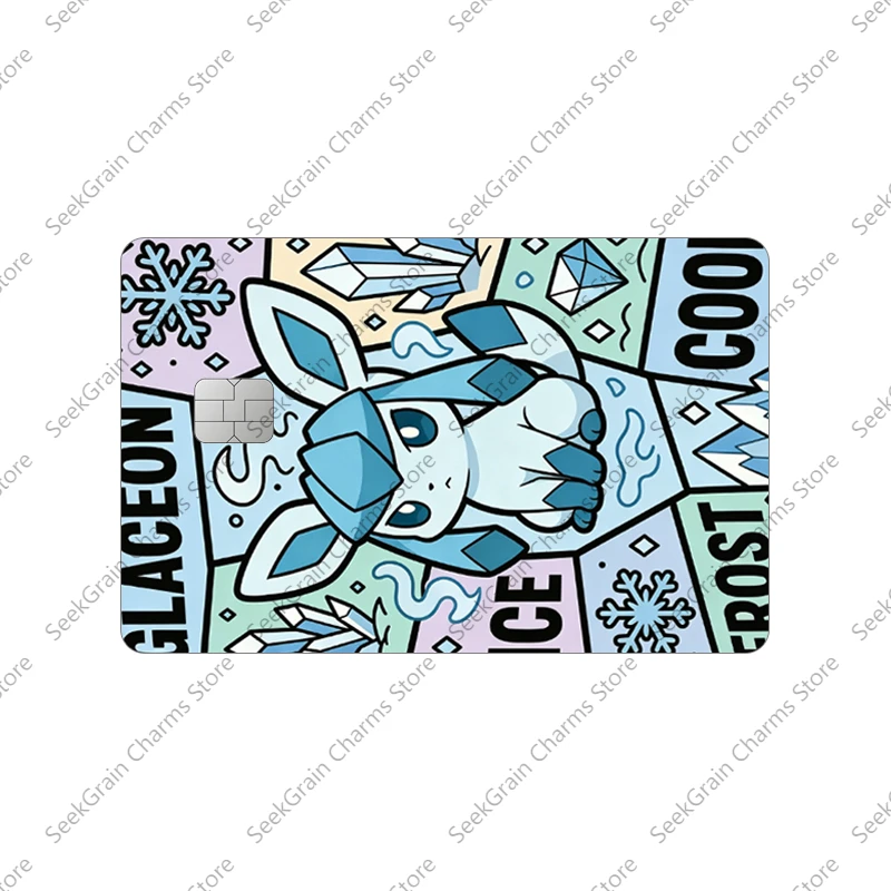 Espeon Umbreon Leafeon Series Pocket Monsters Anime Cartoon Matte Bank Debit Card Sticker Decoration Accessories Jewelry Gift - view 4