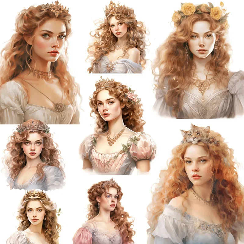 12Pcs/Pack Goldilocks Girls Sticker DIY Craft Scrapbooking Album Junk Journal Decorative Stickers