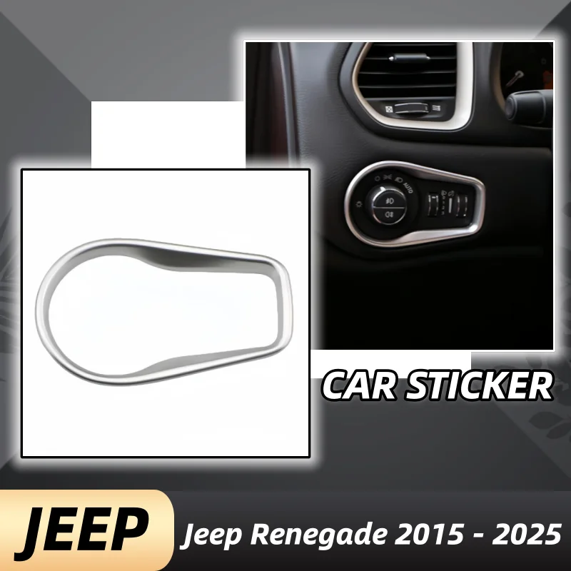 

Car Styling Center Console Control Navigation Decorative Cover Frame For Jeep Renegade 2015-2025 Auto Accessories