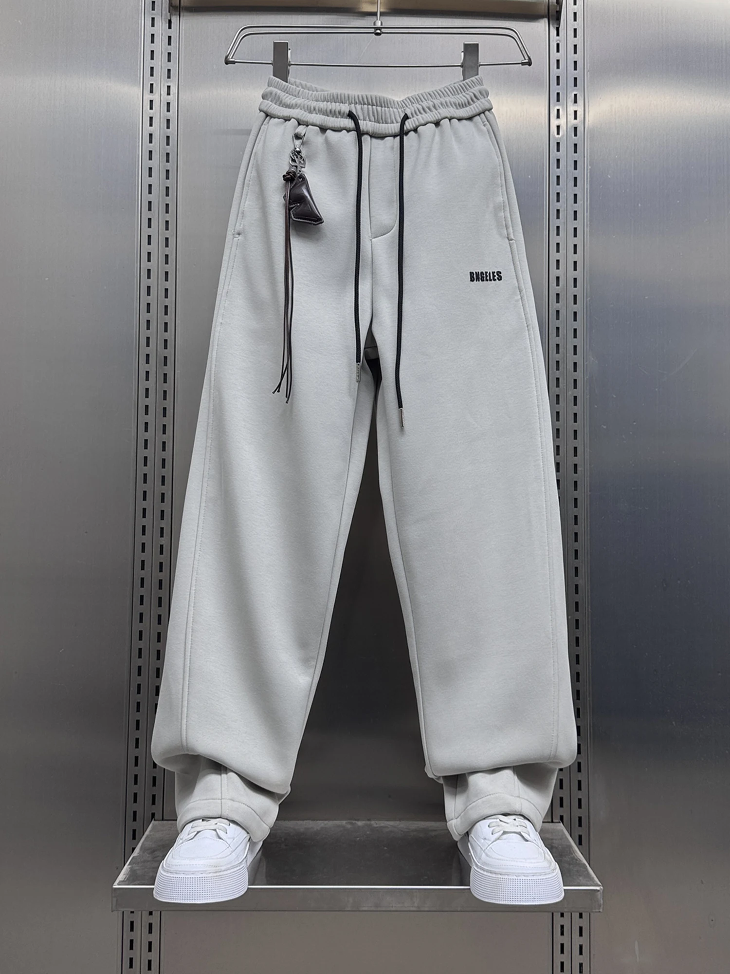 

Men's Autumn Winter New Sle Pure Color Slim Straight Sport Sweatpants Loose Fce Casual Long Trousers Trendy Brand