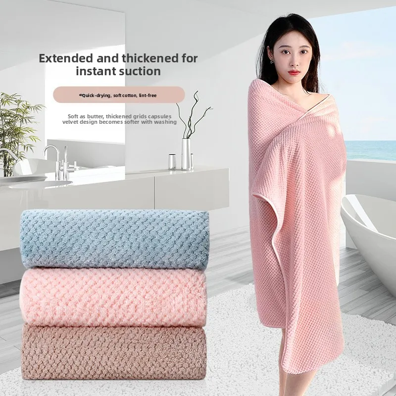 Women's Quick-Dry Absorbent Bath Towel for Adults - Professional Sports Swimming Hot Spring Gym Use in Winter Polyester Material