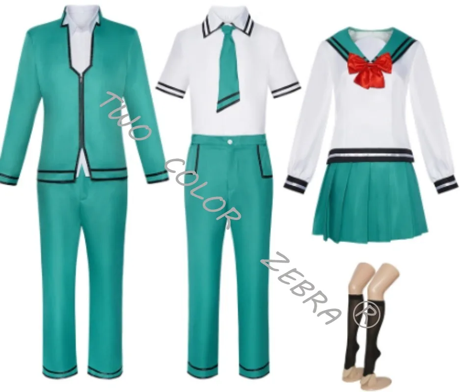 Anime Saiki Kostüm Kusuo Green JK Schuluniform Rock Teruhashi Cosplay Kokomi Kaminsims Hosen Komplettset für Unisex Mottoparty Ansicht 5