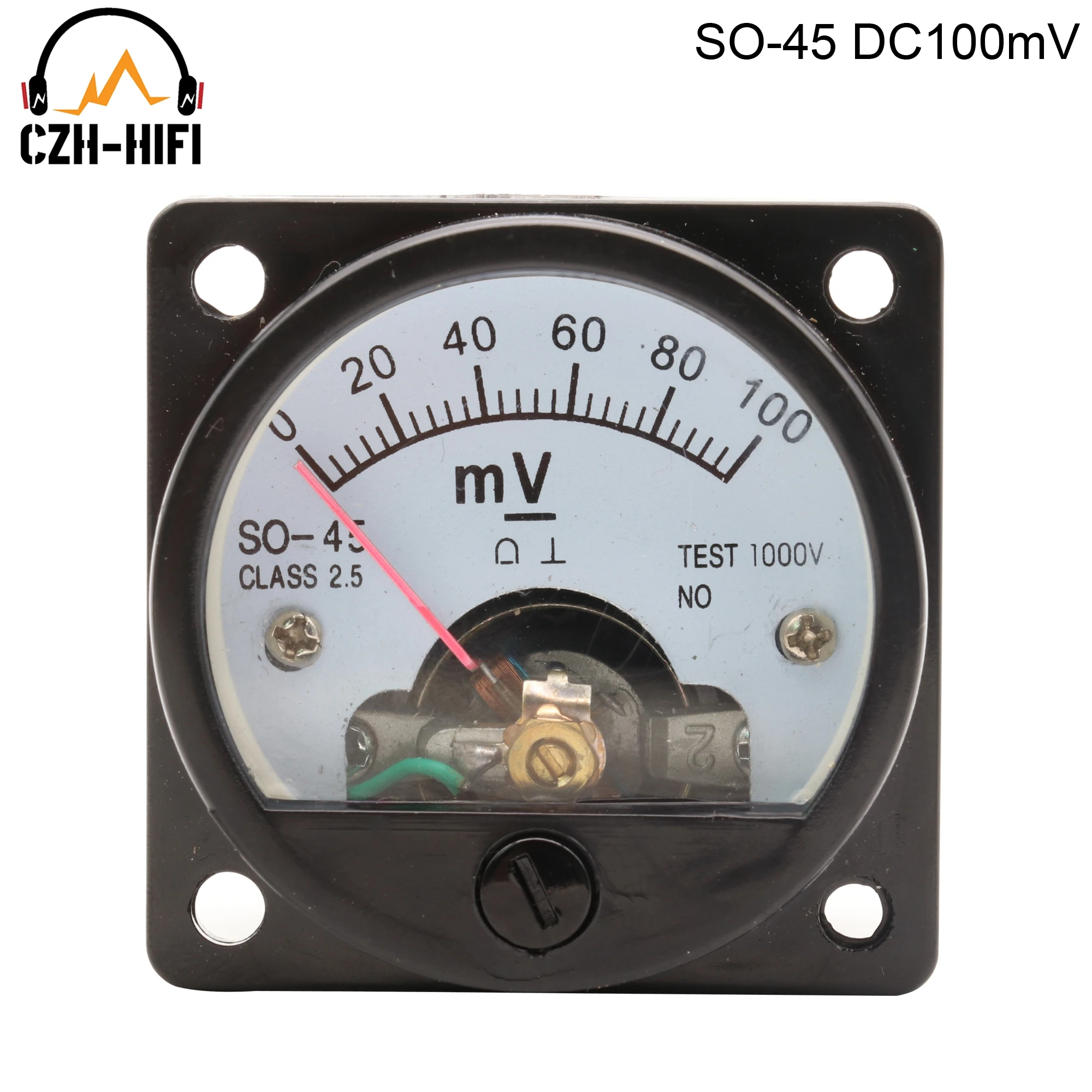 1 Stück Vintage Panelmeter VU MA MV DC 100mA 200mA 100mV 500uA Amperemeter für Audio-Verstärker DIY HiFi – Detail 9