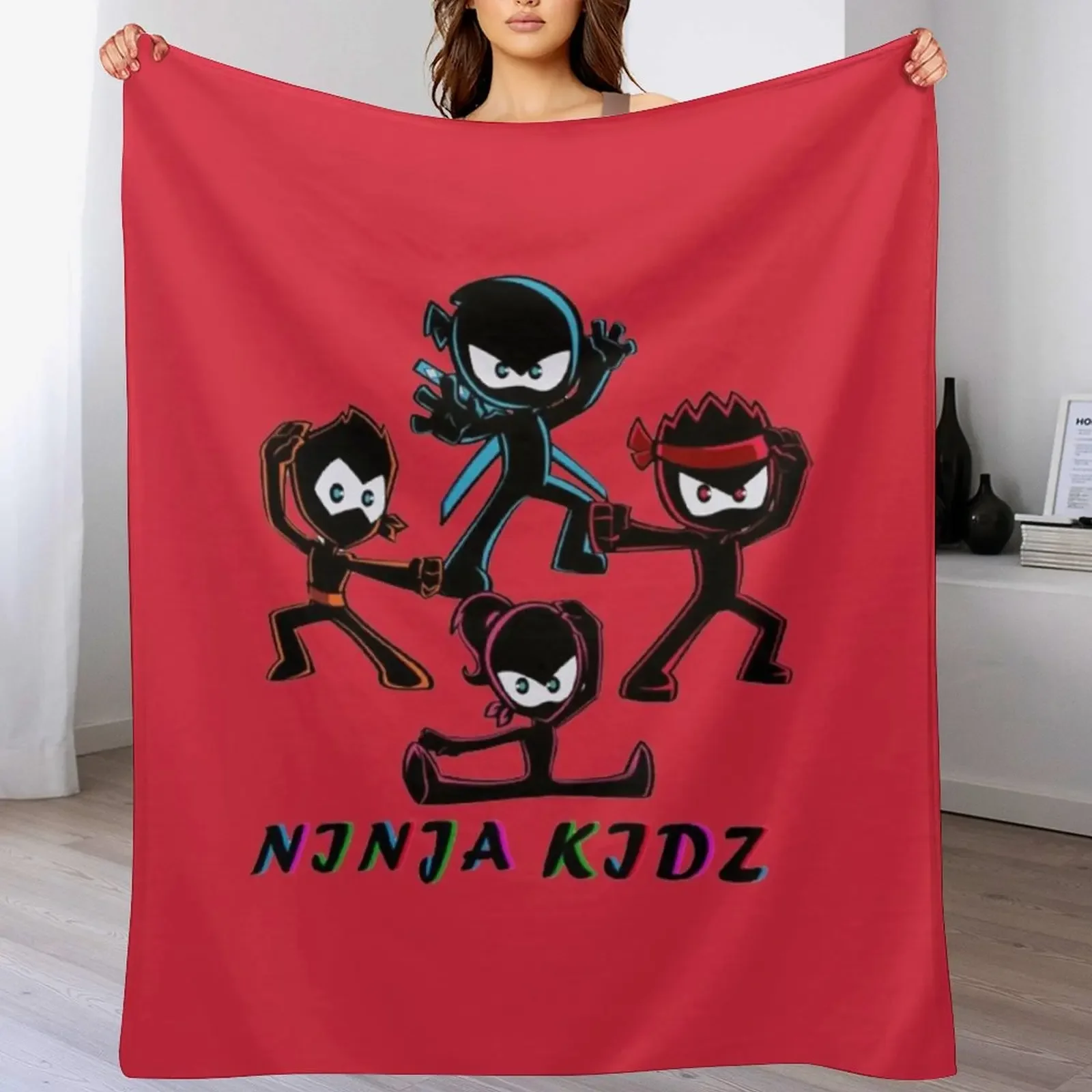 ninja kidz Throw Blanket Sofa Throw Plaid on the sofa Soft Plaid Bed Blankets