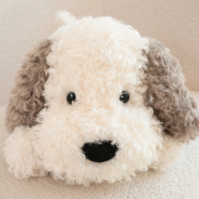 

Очаровательная зеленая серая плюшевая игрушка-собака фризе, мягкая плюшевая игрушка-щенок, подушка для сна для малышей, подарок для детей