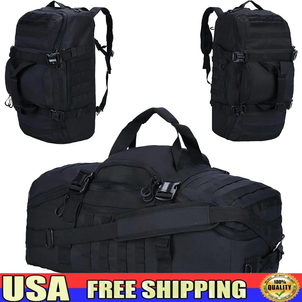 

Gym Duffle Bag Tactical Travel Backpack Sports Carry On Bag Workout Bag Overnight Weekender Gear Storage Multi-Purpose Outdoor