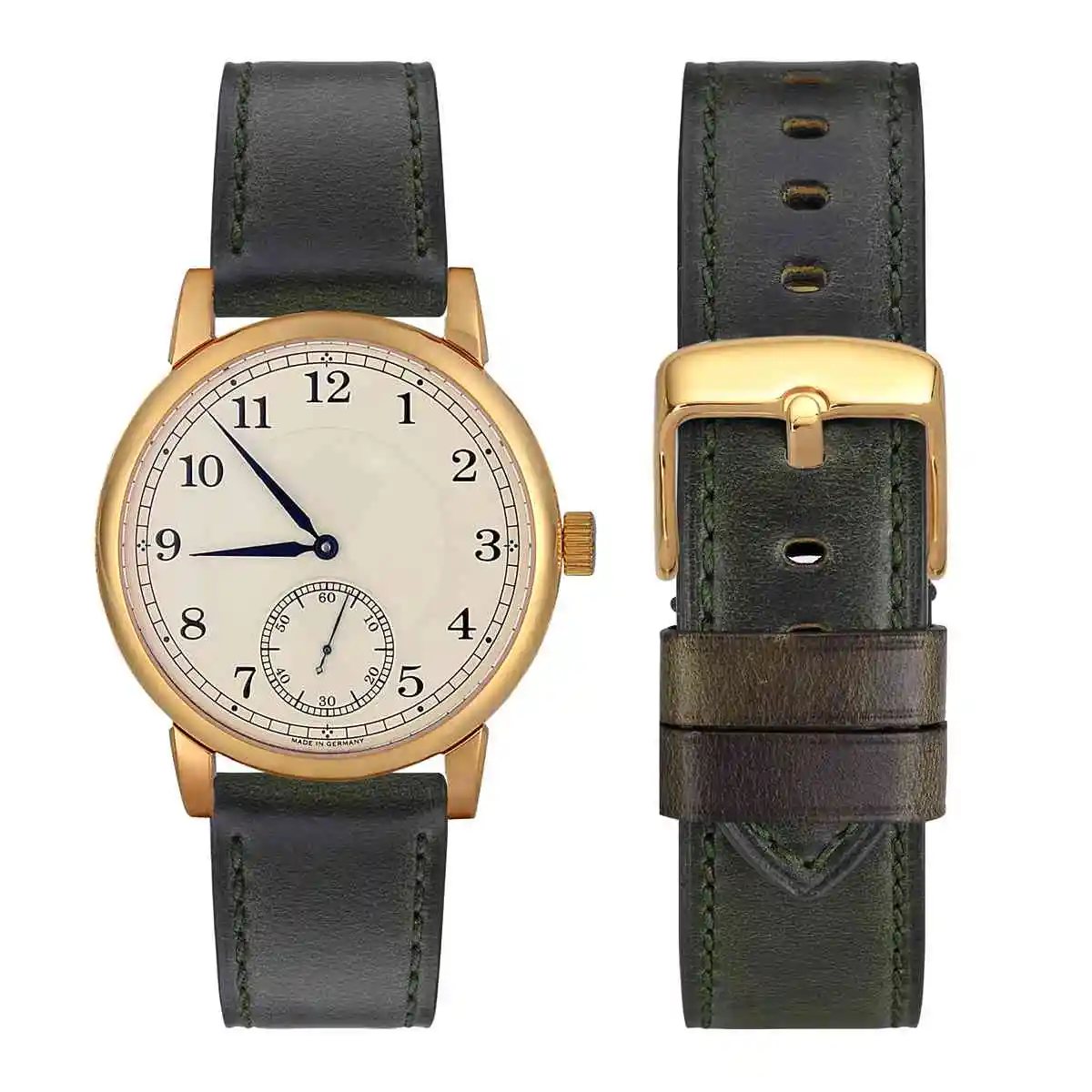 WOCCI Horween Chromexcel Leather Watch Band Women Watchband Men Gold Stainless Steel Buckle 18mm 19mm 20mm 21mm 22mm 23mm 24mm