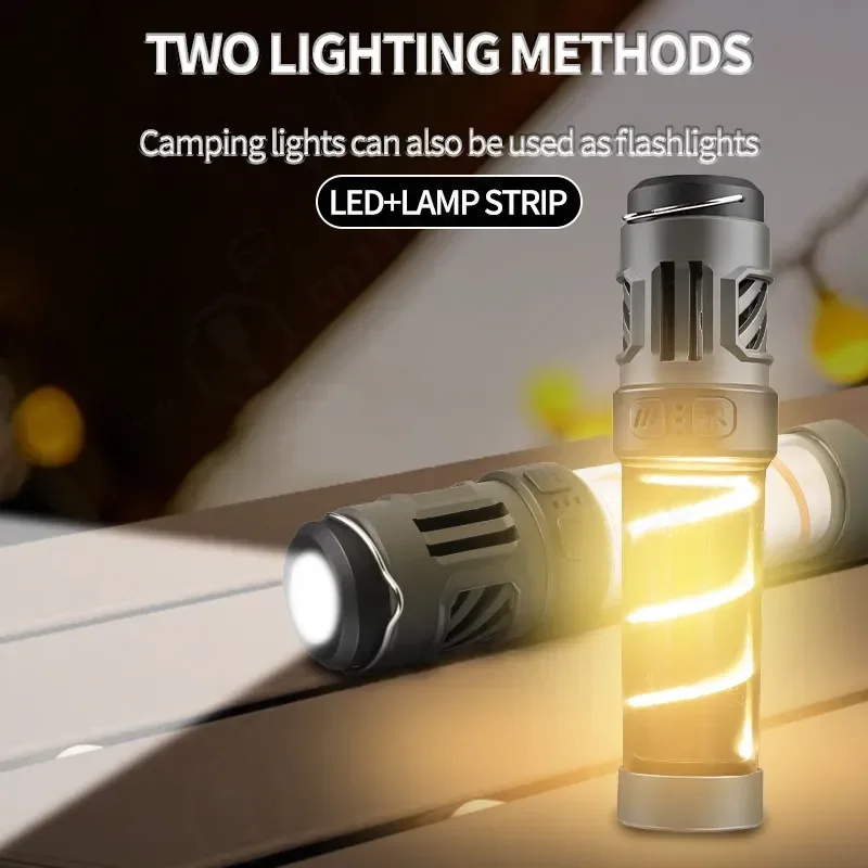 LED Mosquito Repellent Camping Light Outdoor Flashlight Multi-function Tripod Camp Light Portable Lantern for Hiking Tent